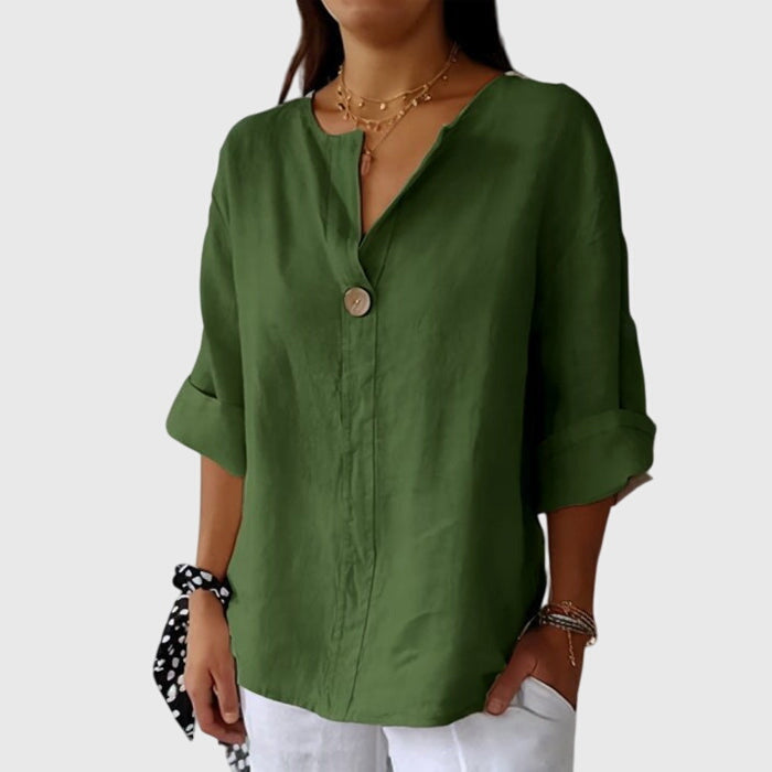 Sarah – Relaxed Button-Down Blouse