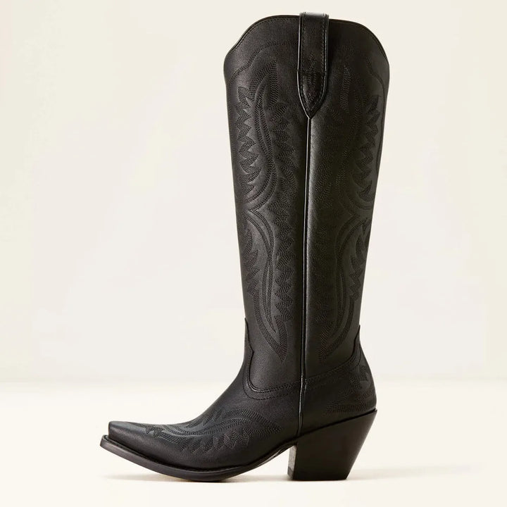 Bottes cowboy femme brodées bout pointu talon cubain tirette latérale