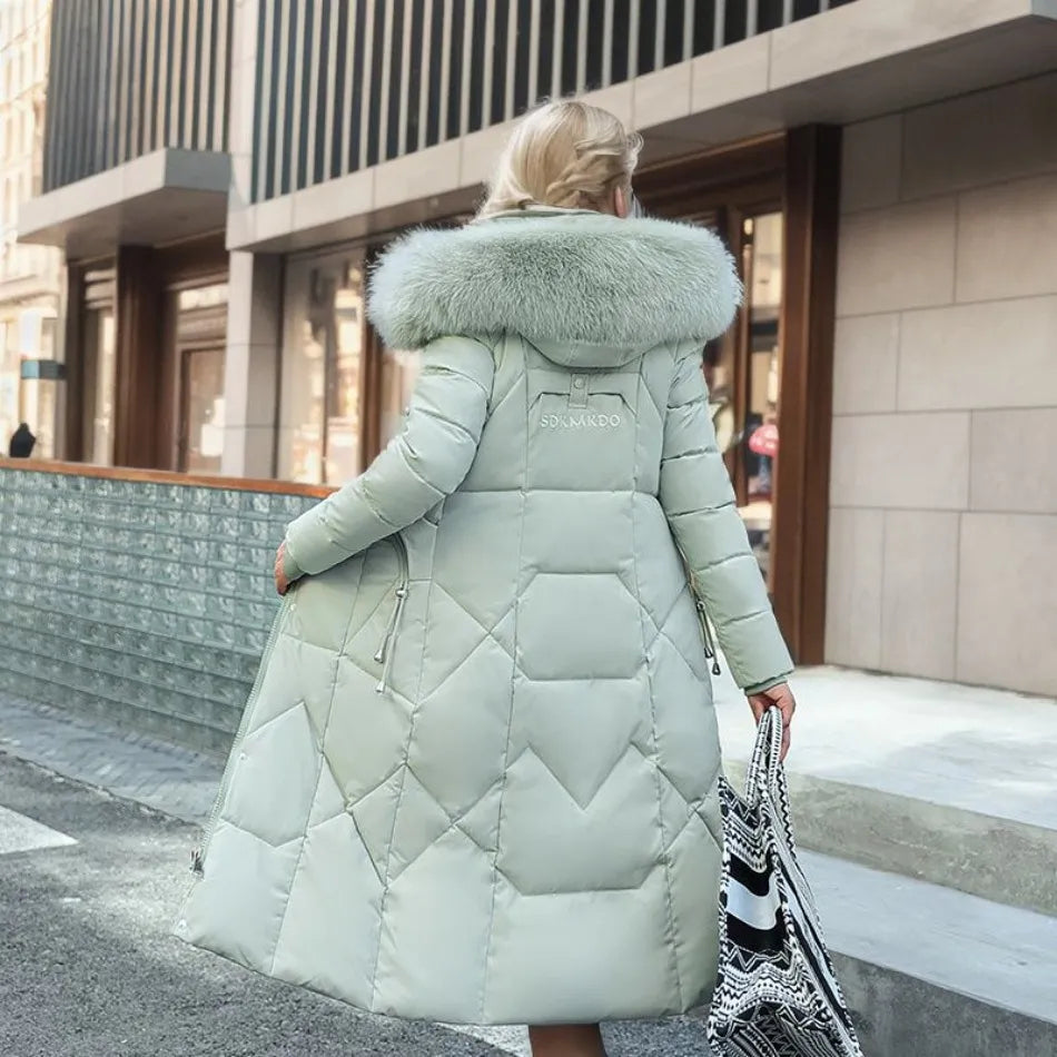 Rowan – Longline Quilted Puffer Coat for Women