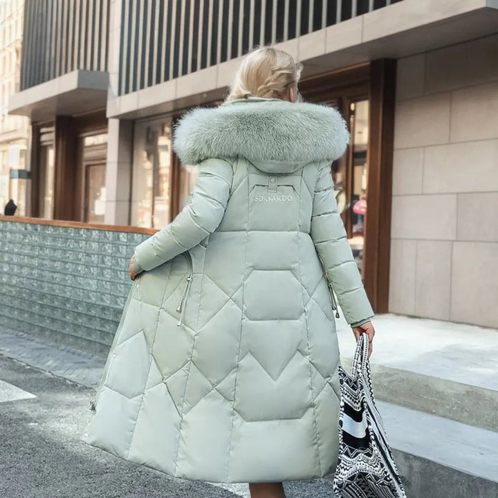 Rowan – Longline Quilted Puffer Coat for Women