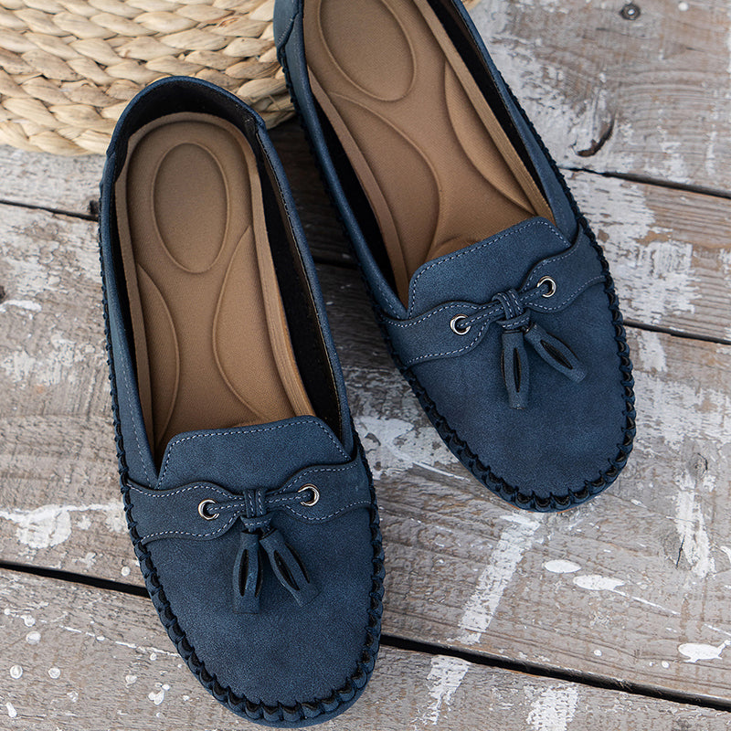 Charlotte – Chic Slip-On Loafers with Bow-Detail Finish