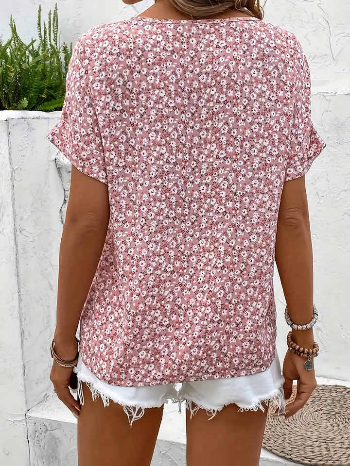 Willow – Short Sleeve Floral Blouse