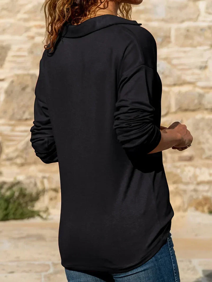 Flavia – Collared Quarter-Zip Pullover for Women