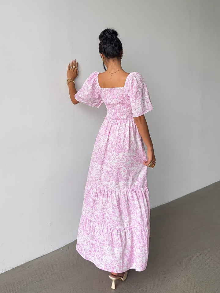 Meredith – Floral Tiered Maxi Dress for Summer Weddings