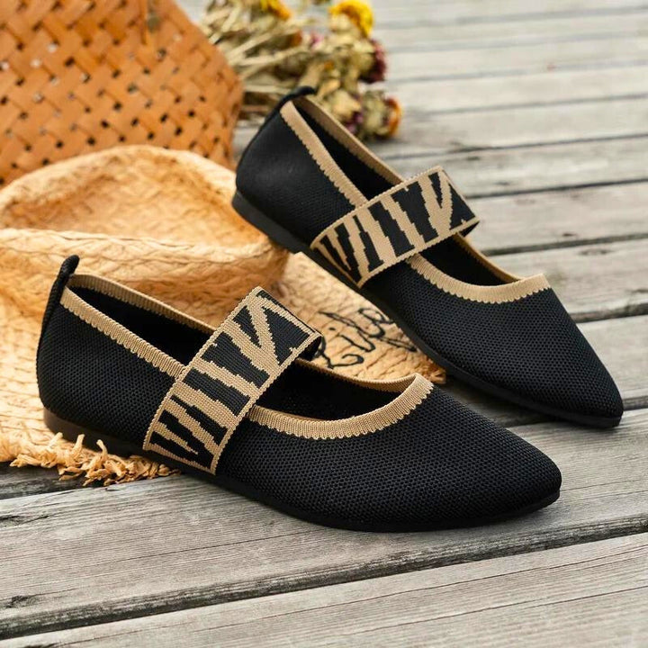 Cora – Pointed Toe Mary Jane Ballet Flats