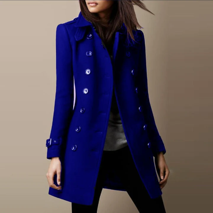 Estella – Classic Double-Breasted Trench Coat for Women