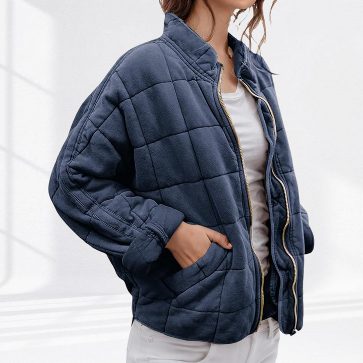 Reese – Cropped Oversized Quilted Jacket for Women