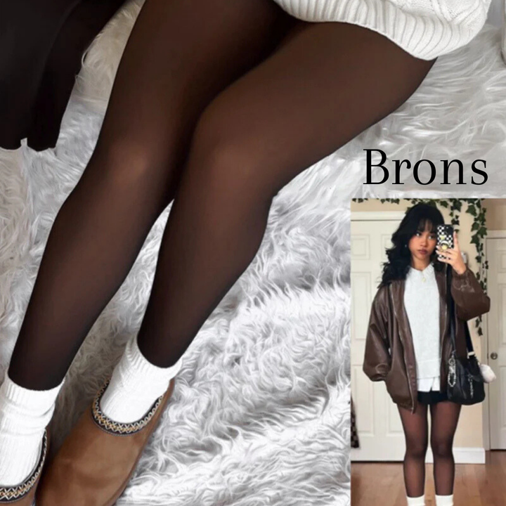 Eleonora – Sheer-Look Plush-Lined Leggings for Women
