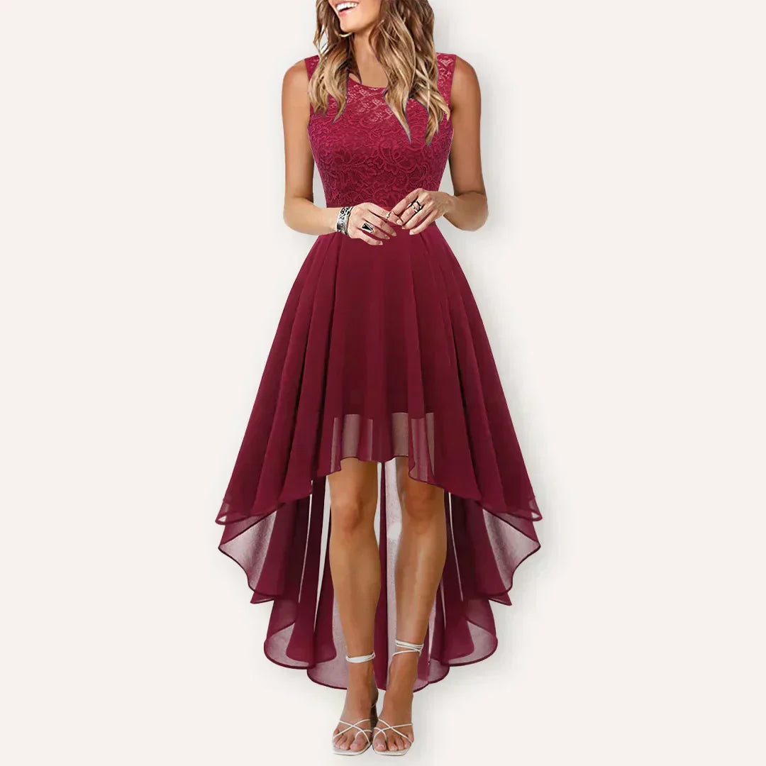 Skylar – High-Low Sleeveless Wedding Guest Dress