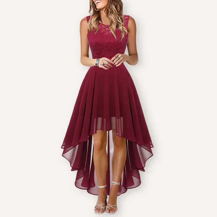 Skylar – High-Low Sleeveless Wedding Guest Dress