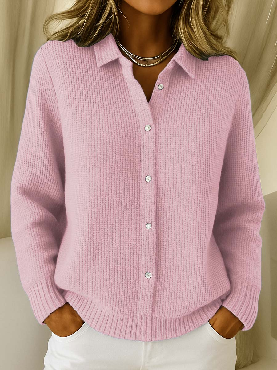 Talitha – Collared Button-Front Cardigan for Women
