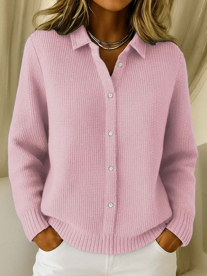 Talitha – Collared Button-Front Cardigan for Women