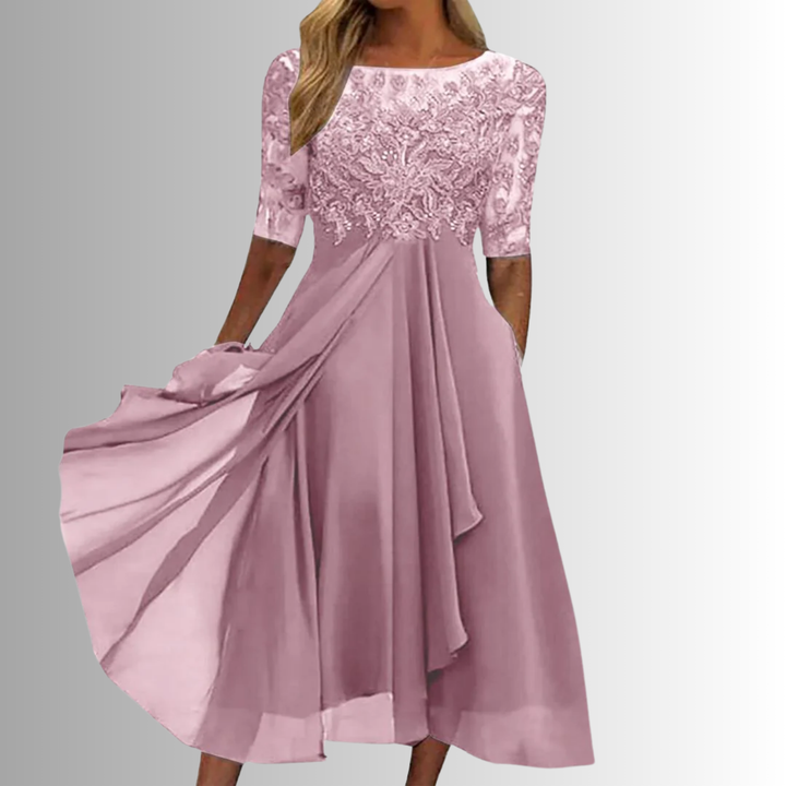 Brooklyn – Elegant Midi Dress for Wedding Guest & Formal Events