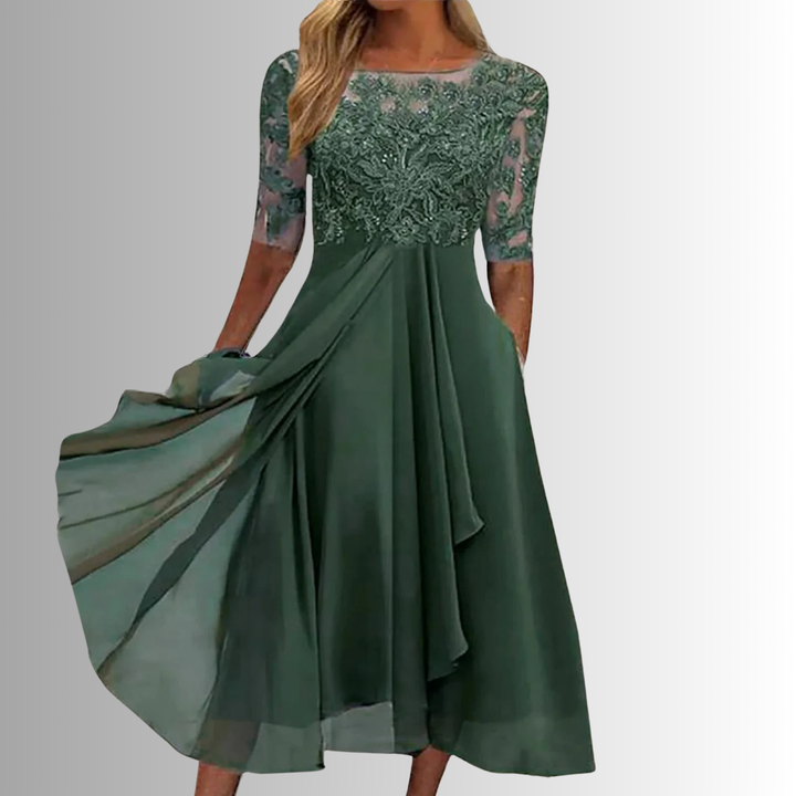 Brooklyn – Elegant Midi Dress for Wedding Guest & Formal Events