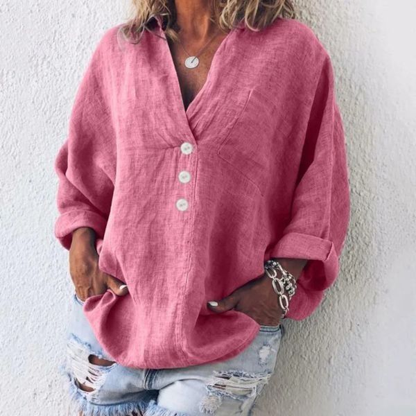 Anastasia – Button-Down Blouse with Relaxed Long Sleeves