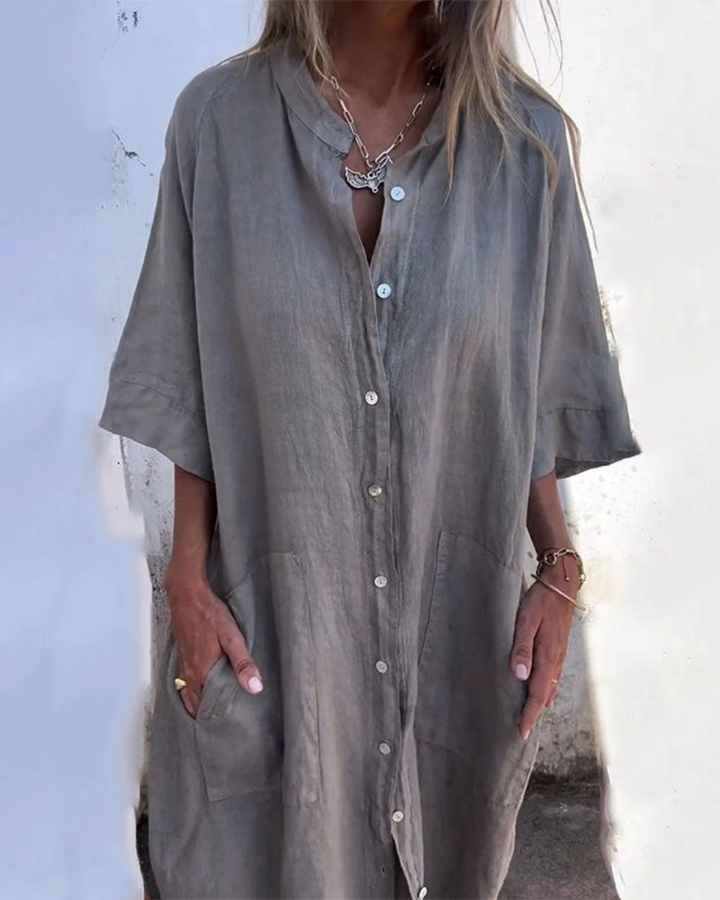 Betty – Relaxed Boho Shirt Dress