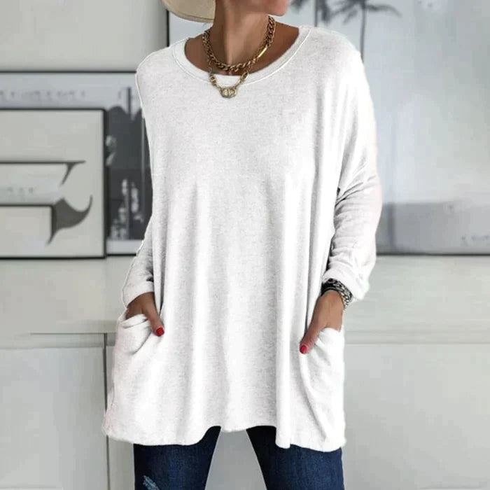Anne – Oversized Tunic Top with Pockets
