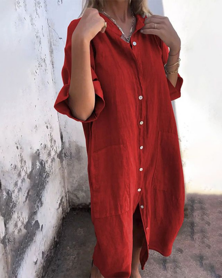 Betty – Relaxed Boho Shirt Dress