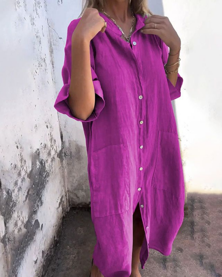Betty – Relaxed Boho Shirt Dress