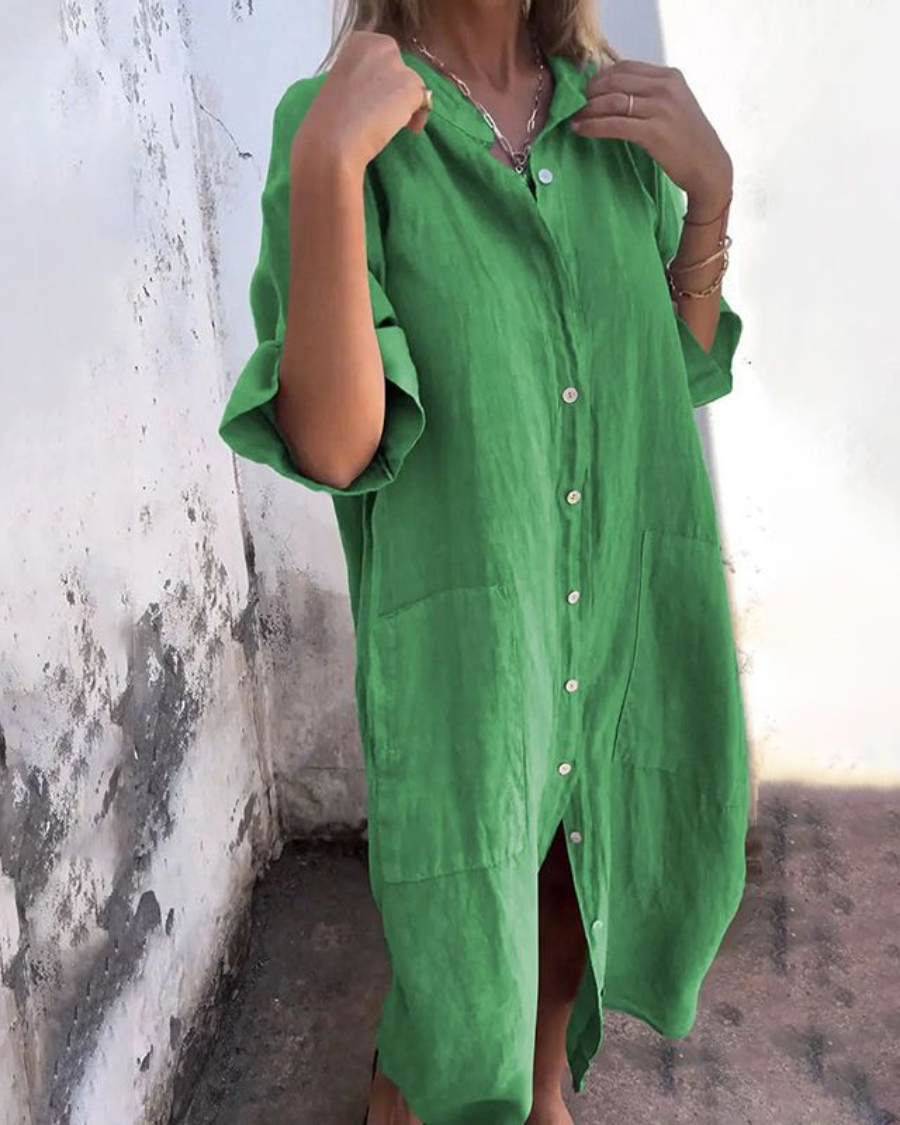 Betty – Relaxed Boho Shirt Dress