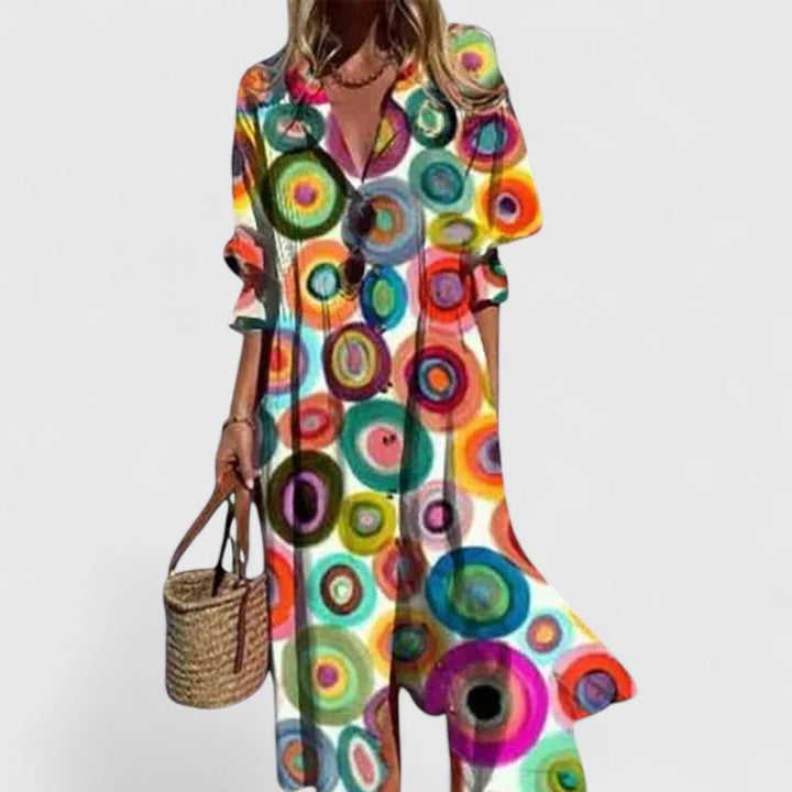 Maya – Elegant Summer Printed Boho Dress