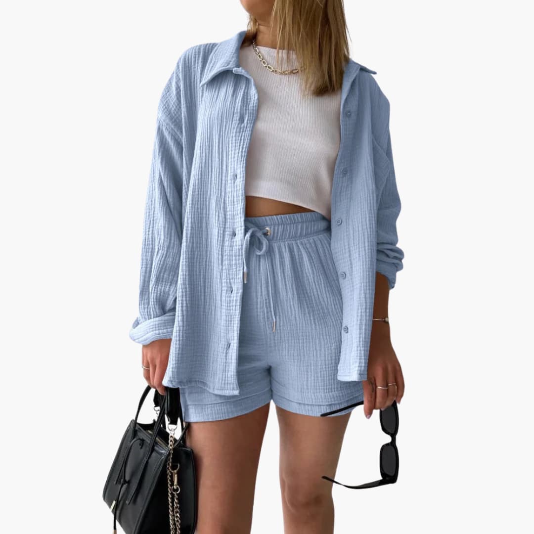 Sharon – Chic Two-Piece Set with Relaxed Summer Silhouette