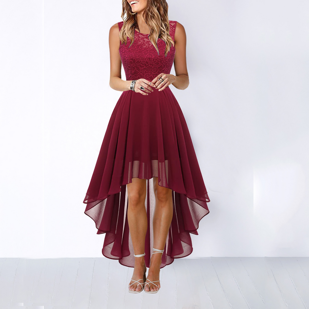 Skylar – High-Low Sleeveless Wedding Guest Dress