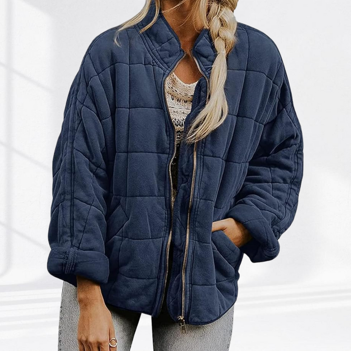 Reese – Cropped Oversized Quilted Jacket for Women