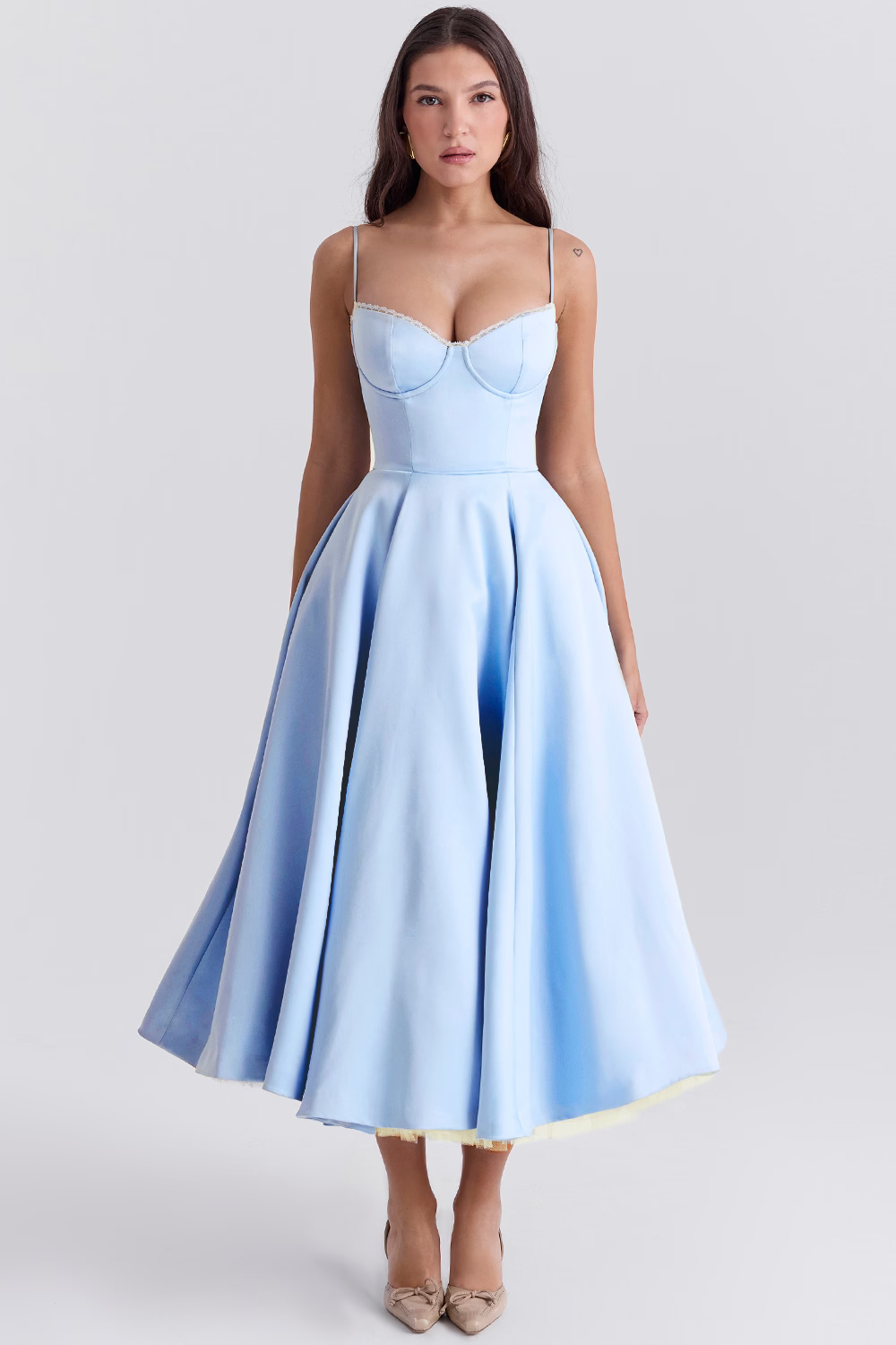 Bianca – Fit-and-Flare Midi Dress for Wedding Guest
