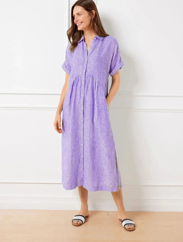 Ivy – Button-Up Casual Shirt Dress