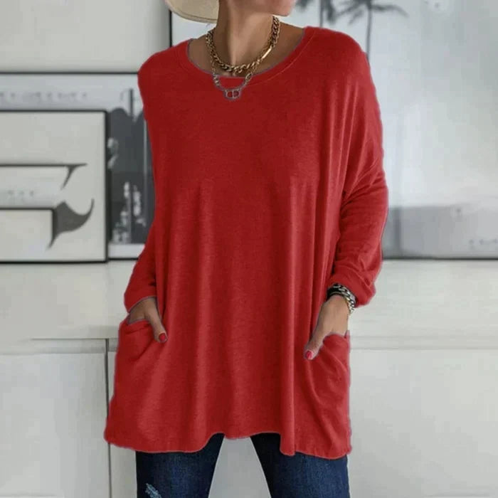 Anne – Oversized Tunic Top with Pockets