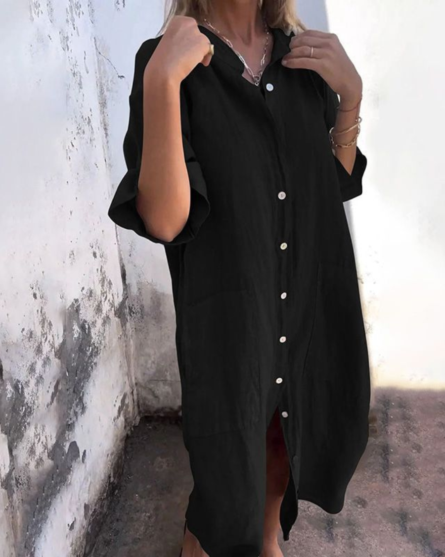 Betty – Relaxed Boho Shirt Dress