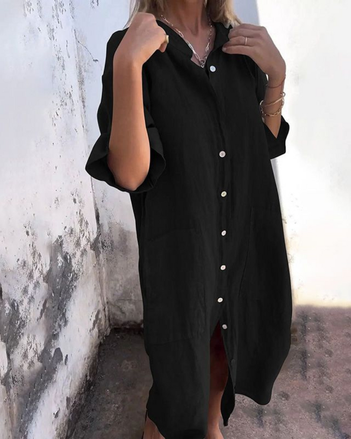 Betty – Relaxed Boho Shirt Dress