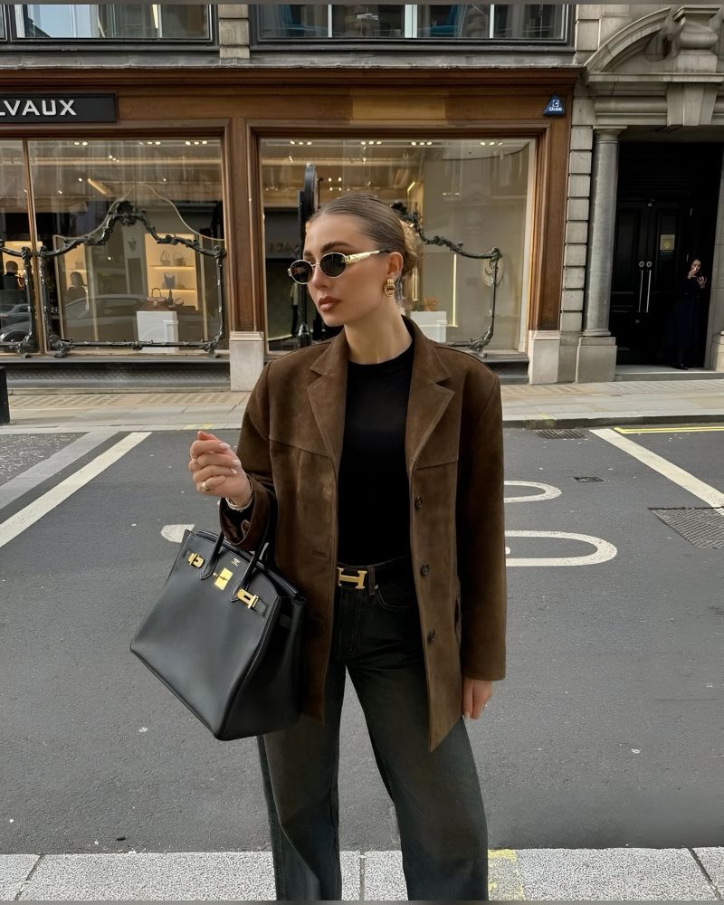 Esme – Suede-Look Cropped Jacket for Women