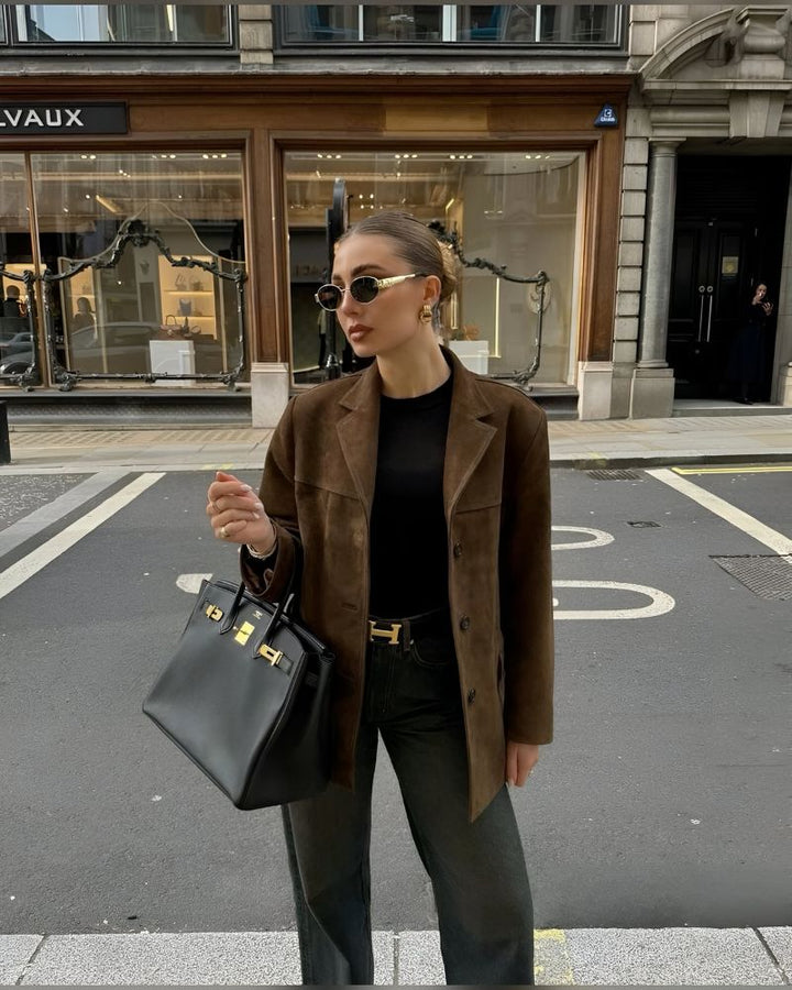 Esme – Suede-Look Cropped Jacket for Women