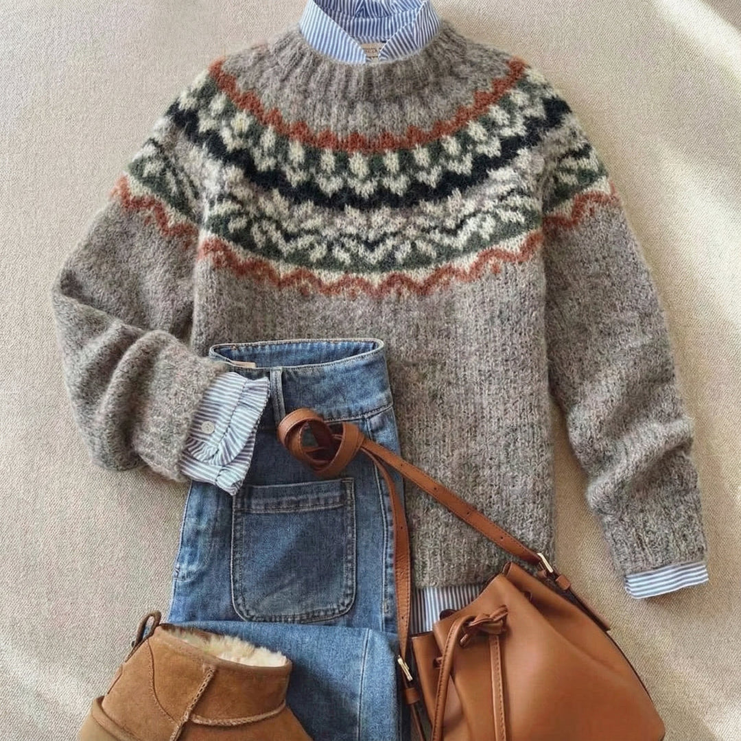 Harlow – Fair Isle Yoke Sweater for Fall
