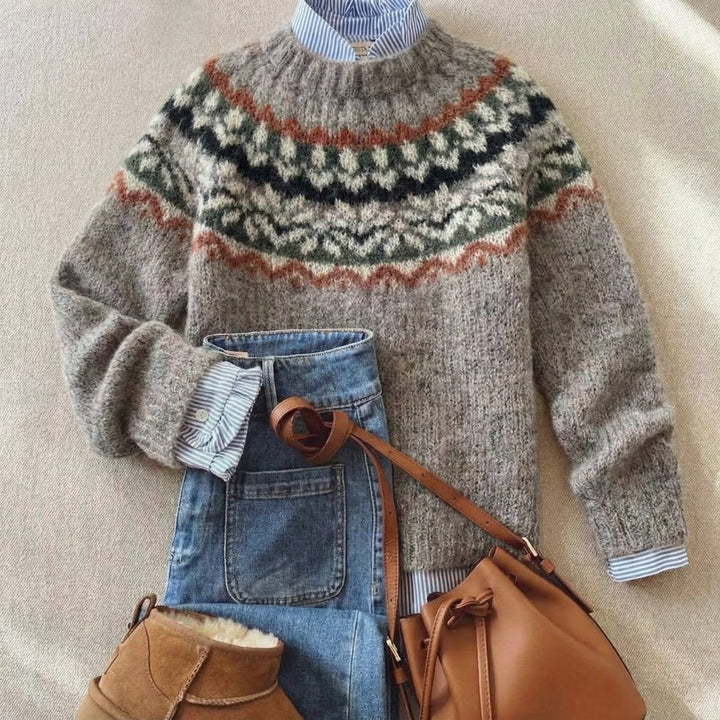 Harlow – Fair Isle Yoke Sweater for Fall