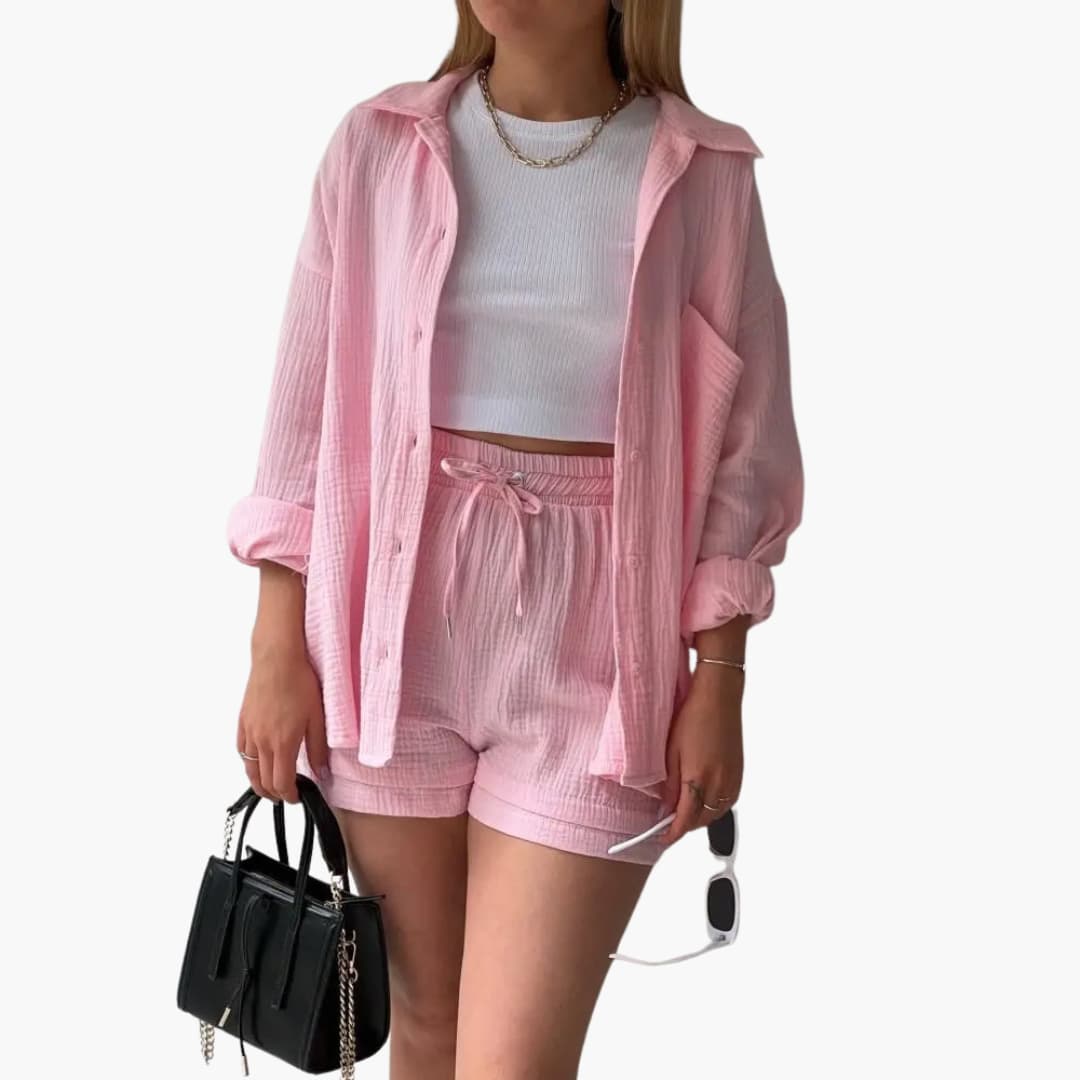 Sharon – Chic Two-Piece Set with Relaxed Summer Silhouette