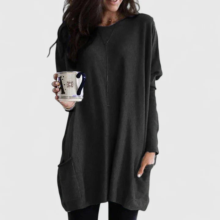 Valeria – Relaxed Fit Long Sleeve Tunic Sweater for Women