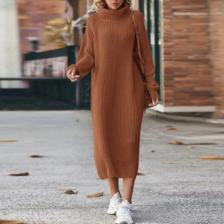 Raven – Turtleneck Maxi Sweater Dress for Women