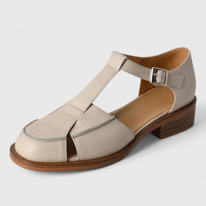 Rosalind – Closed Toe Fisherman Sandals with Block Heel