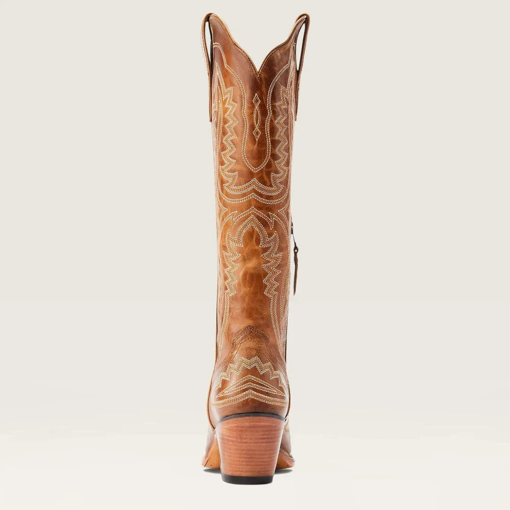 Bottes cowboy femme brodées bout pointu talon cubain tirette latérale