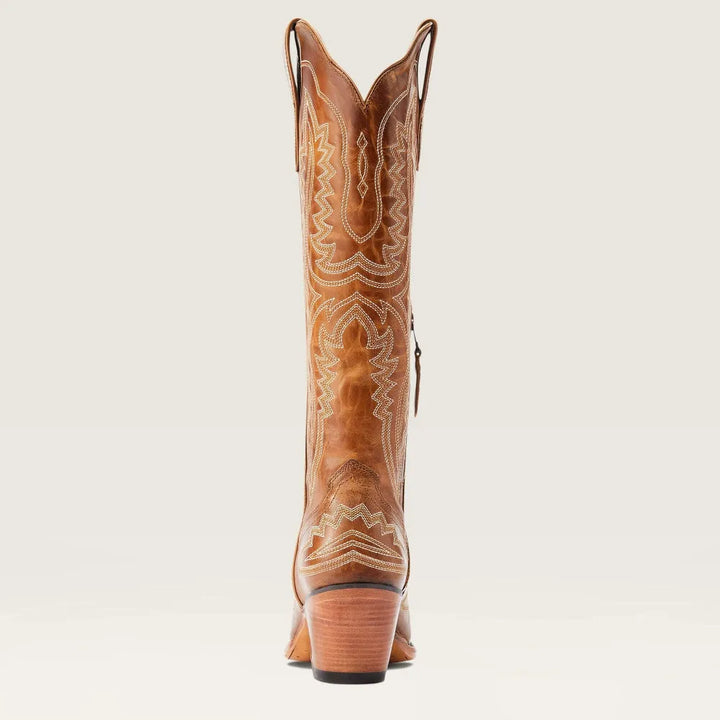 Bottes cowboy femme brodées bout pointu talon cubain tirette latérale