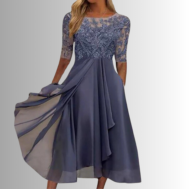 Brooklyn – Elegant Midi Dress for Wedding Guest & Formal Events