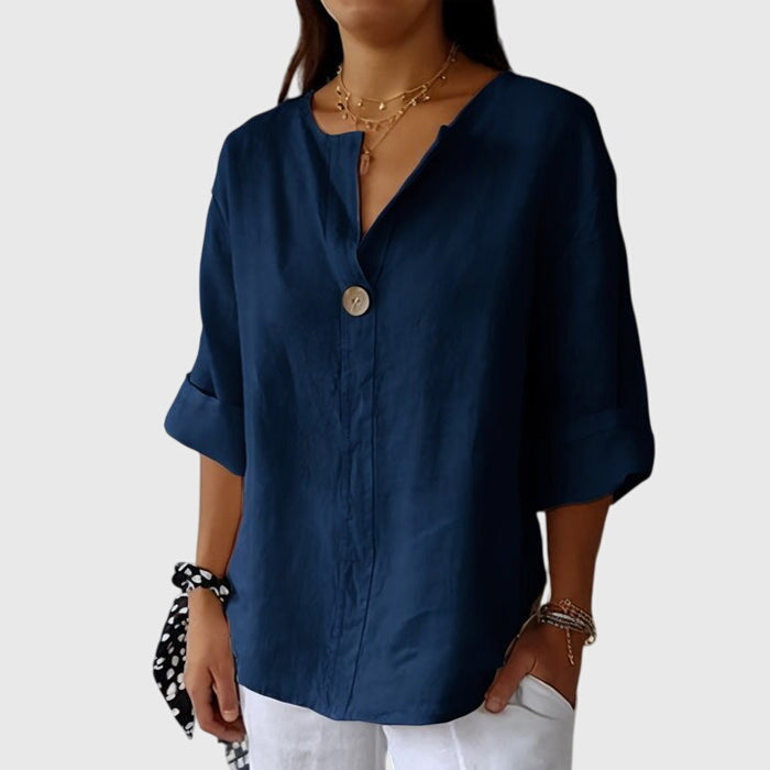 Sarah – Relaxed Button-Down Blouse