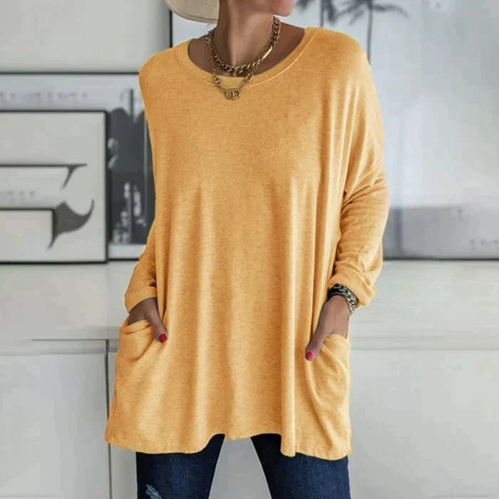 Anne – Oversized Tunic Top with Pockets