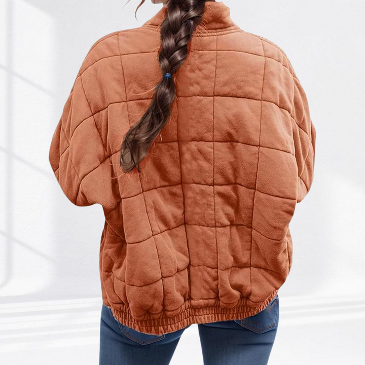Reese – Cropped Oversized Quilted Jacket for Women