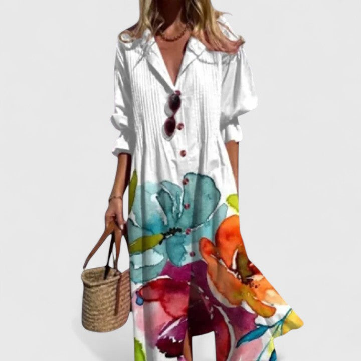 Maya – Elegant Summer Printed Boho Dress