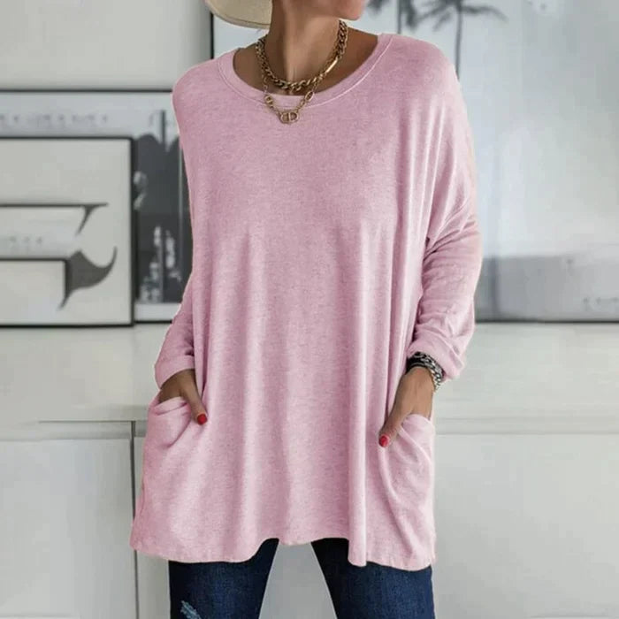 Anne – Oversized Tunic Top with Pockets