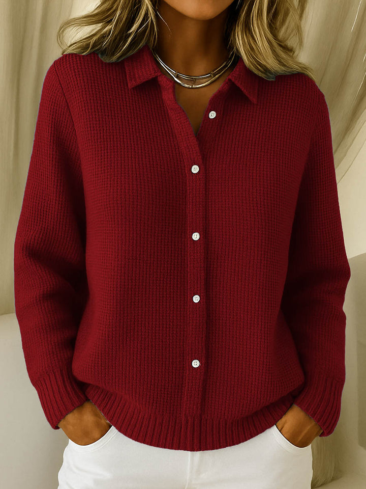 Talitha – Collared Button-Front Cardigan for Women